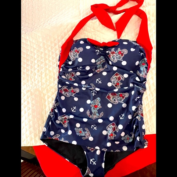 Hell Bunny Vixen Swim Vintage Americana Swimsuit By Hell Bunny